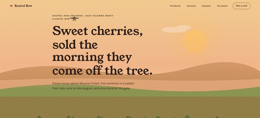 Kestrel Row Orchards — sweet cherries on the East Kelowna bench